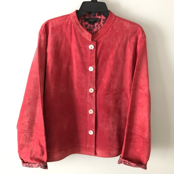 David Dart Jackets & Blazers - David Dart Reversible Leather Animal Print Jacket